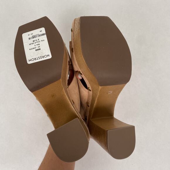 Vince Camuto Jenevya Suede Faux Wood Platform Sandal 9 - Picture 8 of 8